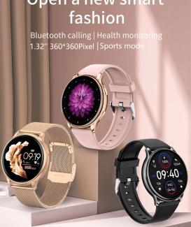 Smartwatch for men and women, with Bluetooth calls, personalized watch face, physical activity and heart rate monitor, for Android and IOS