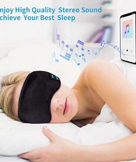Wireless 3D Eye Mask, Bluetooth 5.0 Compatible, Stereo Sleep Headphone, Subwoofer, Headband