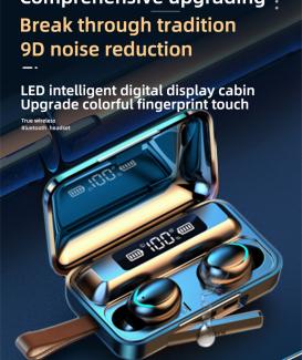 TWS Wireless Bluetooth Earphones 9D HIFI Stereo Noise Canceling Earbuds Waterproof Low Latency Sports Headset