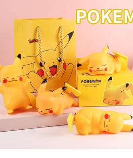 Pokemon Pikachu Glitter Night Light for Kids Cute Toy Bedside Lamp Birthday Christmas Gift